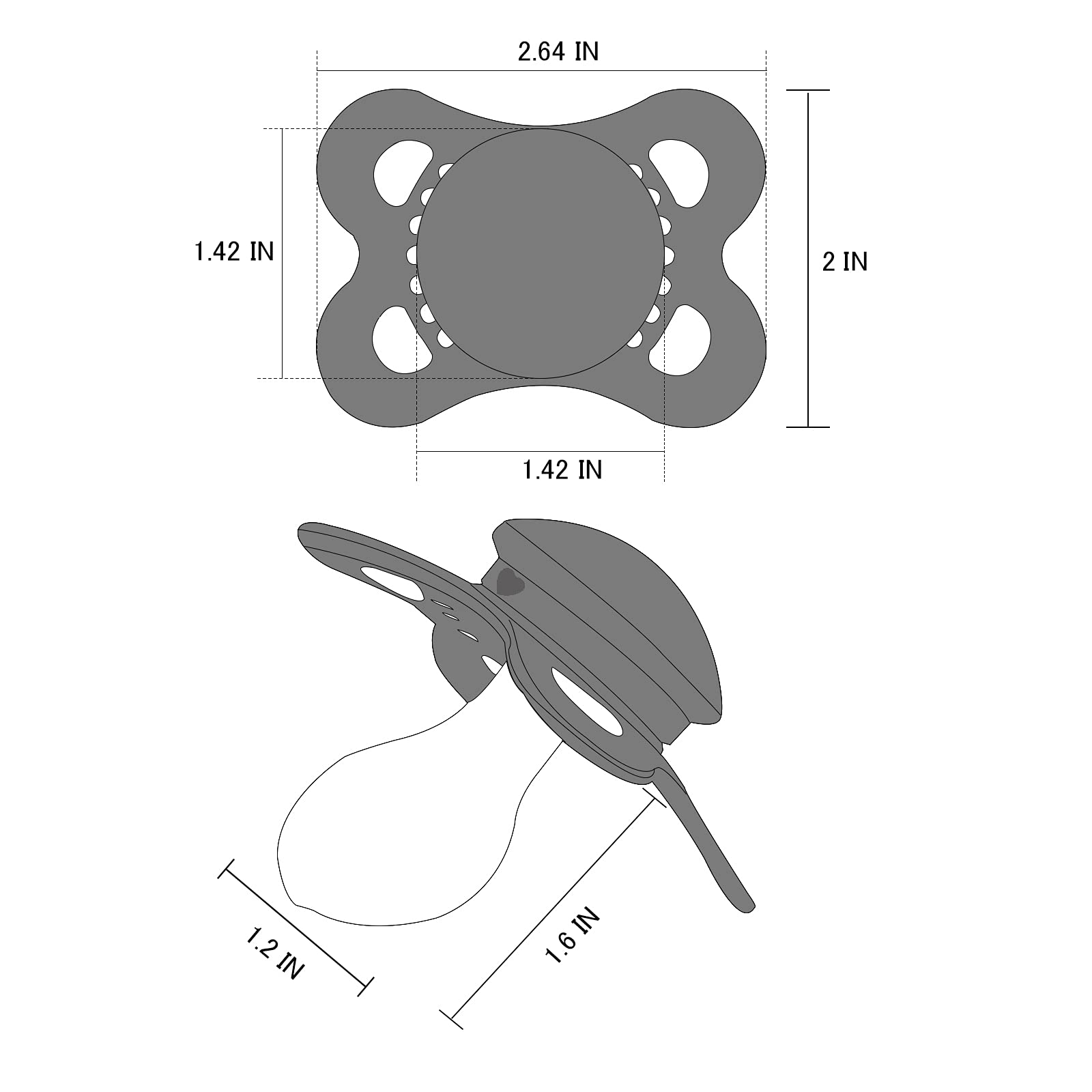 LittleForBig Bigshield Generation-3 Single Big Sized Pacifier Black - Image 6
