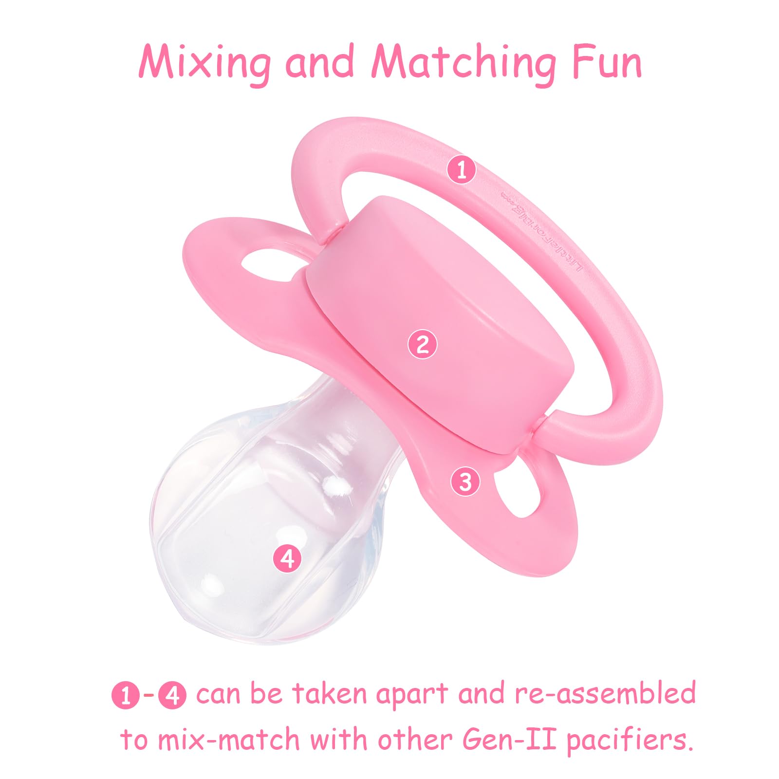 Littleforbig Bigshield Generation-II Adult Sized Pacifier Rosy - Image 3