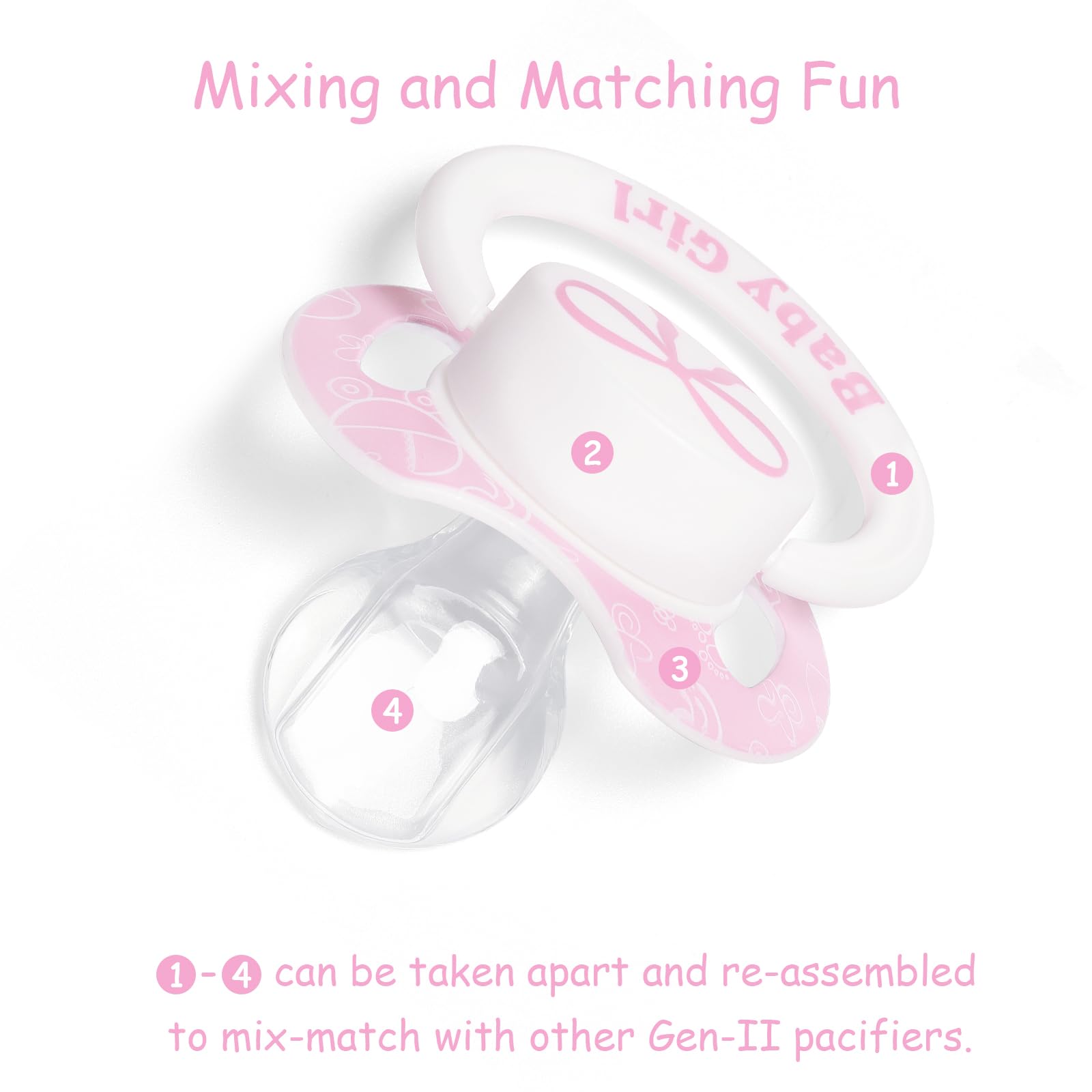 LittleForBig Bigshield Generation-II Adult Sized Printed Pacifier Girl Pattern - Image 3