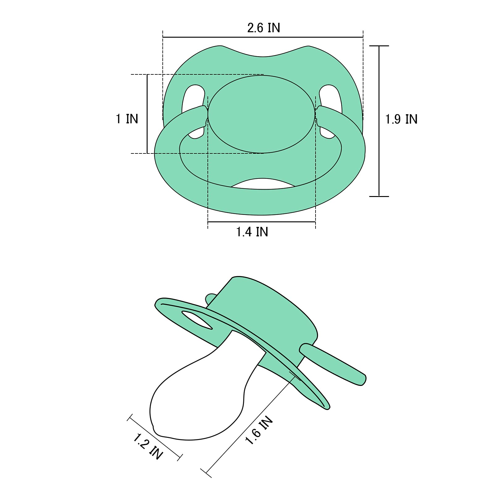 LittleForBig Bigshield Generation-II Big Sized Pacifier Green - Image 3