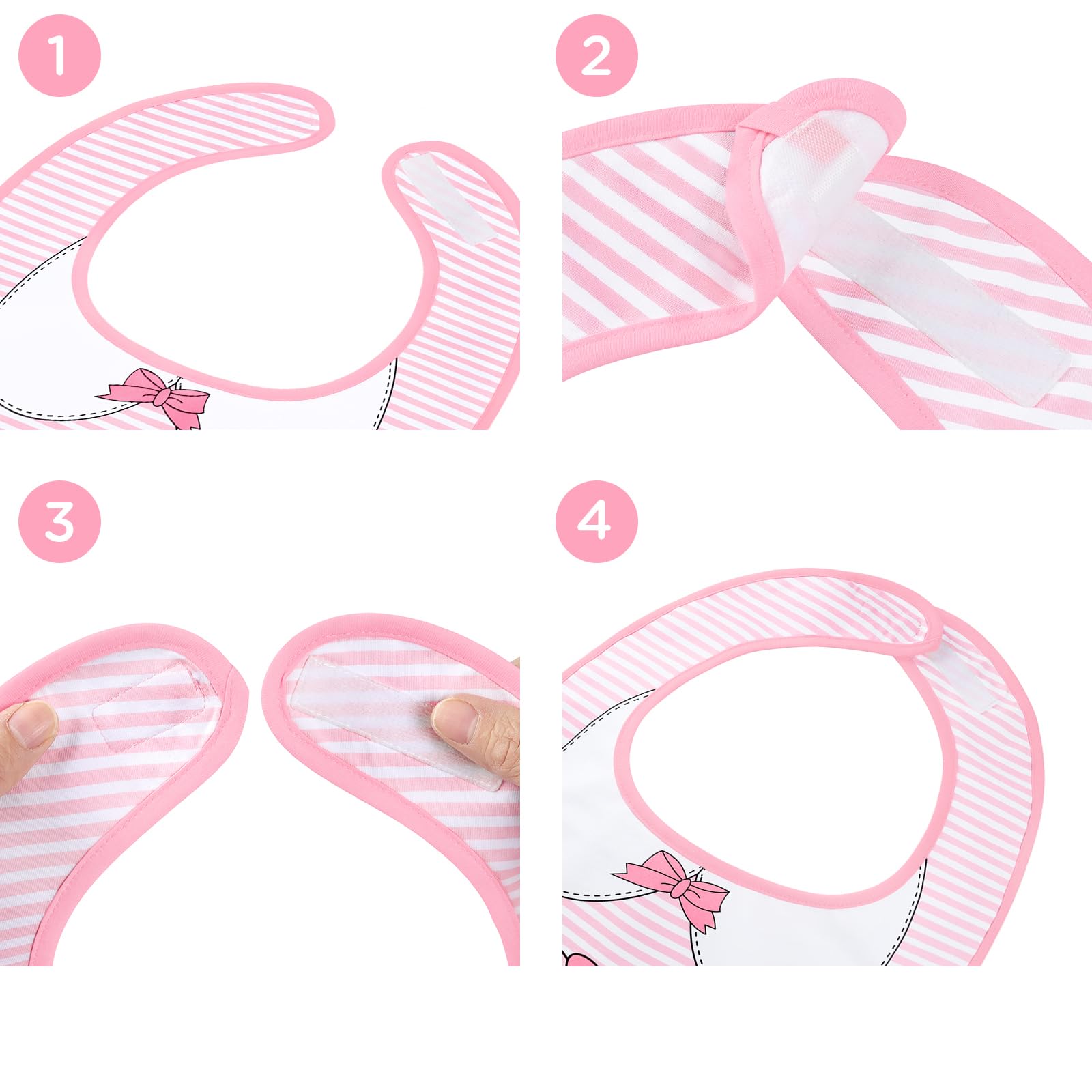 Littleforbig Cotton Waterproof Printed Adult Bib with Adjustable Hook-and-Loop Fastener Closure - Usagi Adult Bib - Image 3