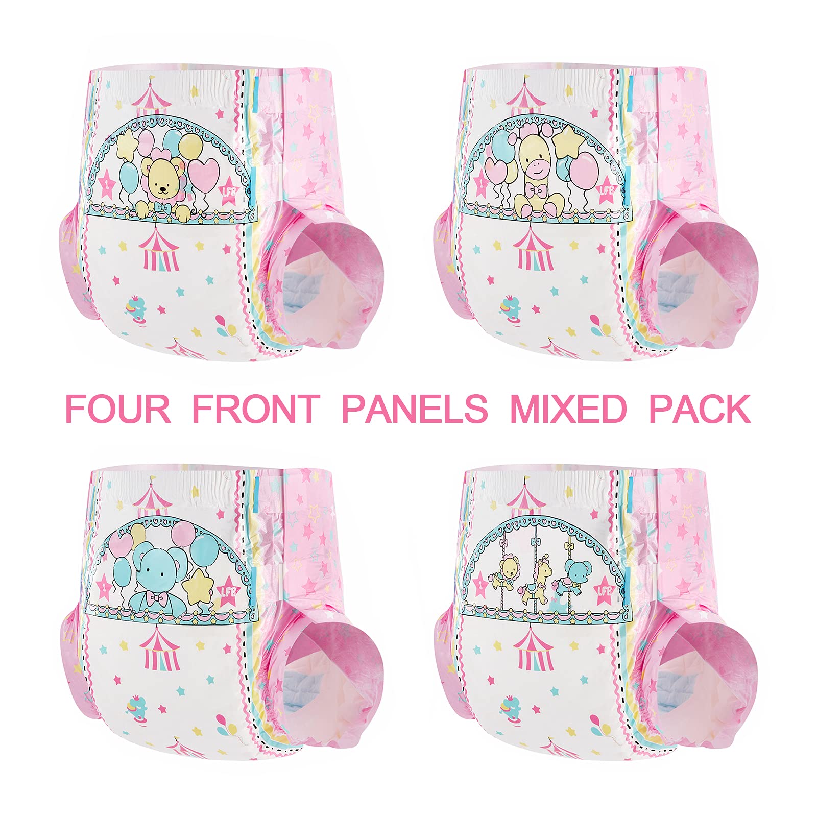 Littleforbig Little Circus Printed Incontinence Underwear 10 Pieces (Medium 28"-38") - Image 3