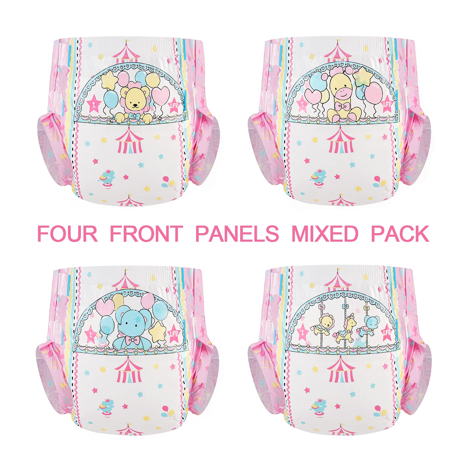 Littleforbig Little Circus Printed Incontinence Underwear 10 Pieces (Medium 28"-38") - Image 6
