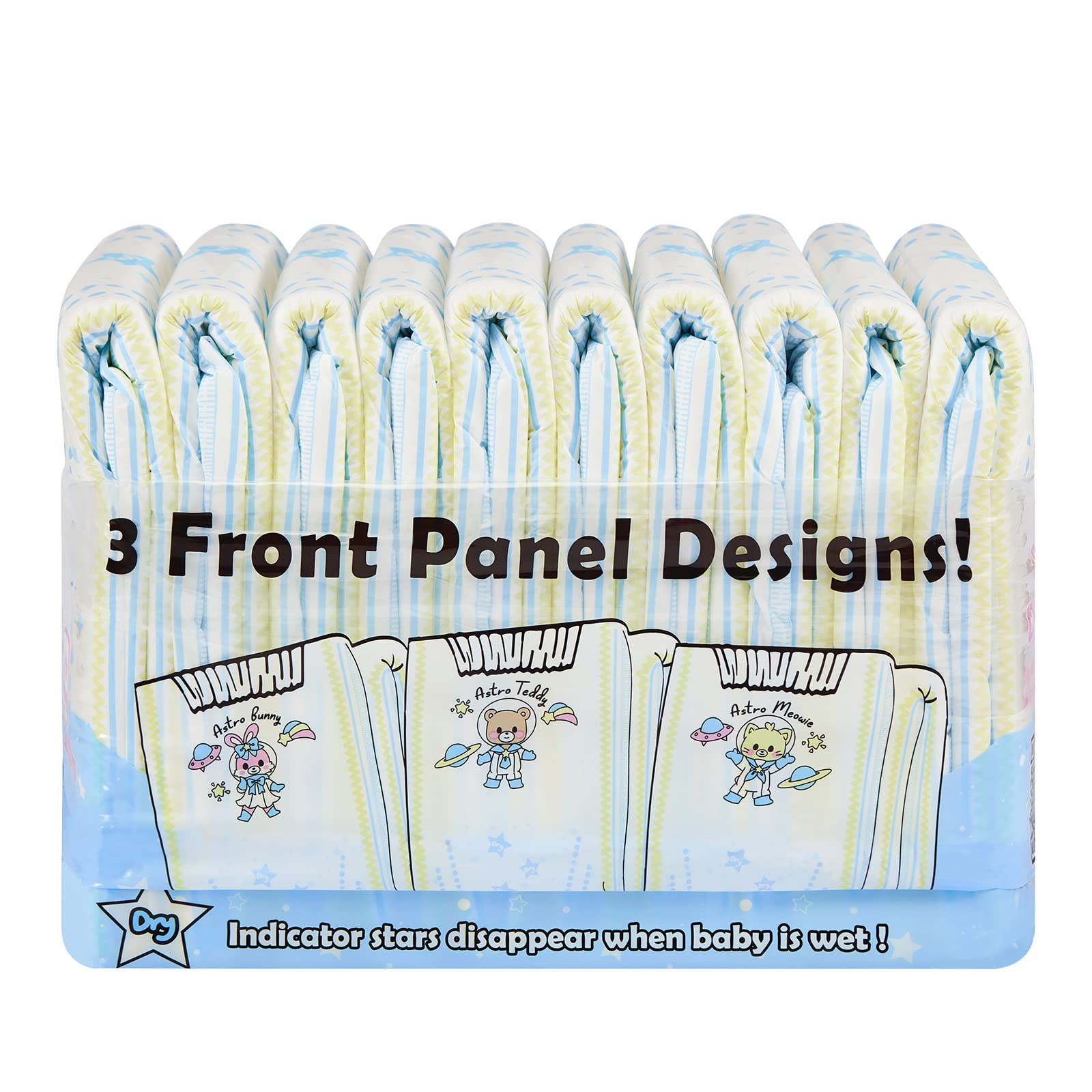 Littleforbig Printed Adult Brief Diapers 40 Pieces (4 Packs) - Astro Babies(M) - Image 5