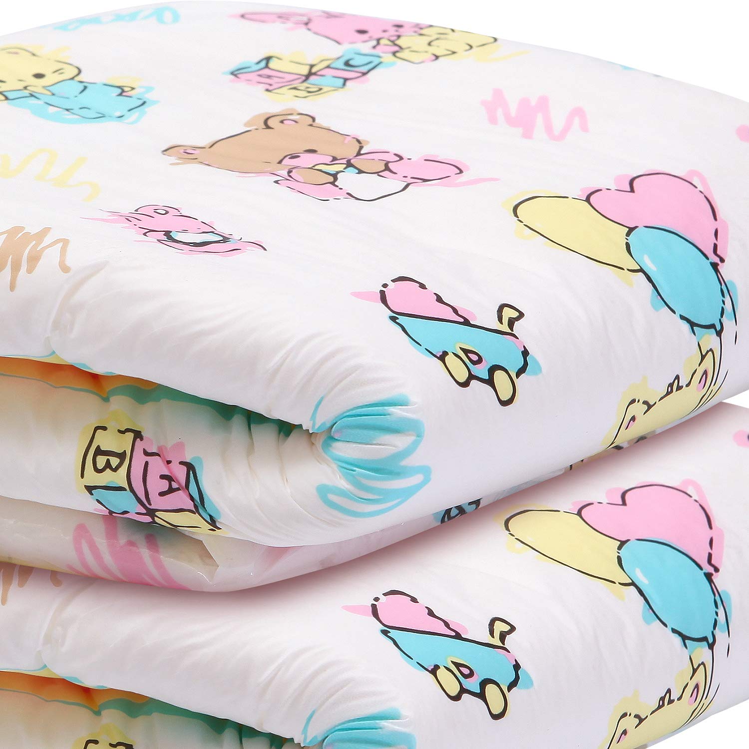 Littleforbig Printed Adult Brief Diapers 10 Pieces - Baby Cuties (Medium 28"-38") - Image 4