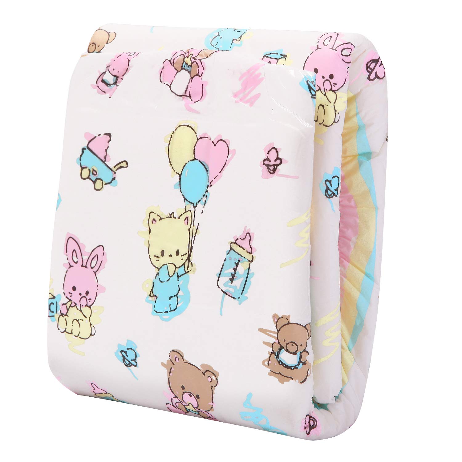 Littleforbig Printed Adult Brief Diapers 10 Pieces - Baby Cuties (Medium 28"-38") - Image 5