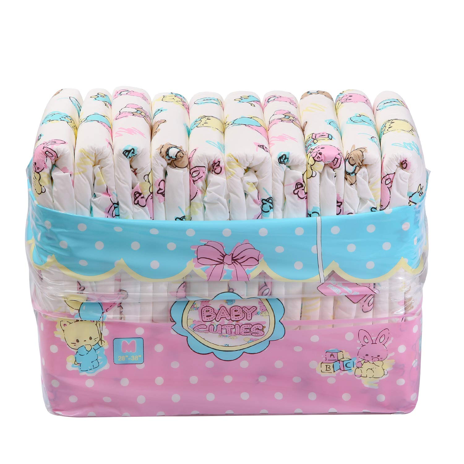 Littleforbig Printed Adult Brief Diapers 10 Pieces - Baby Cuties (Medium 28"-38") - Image 7