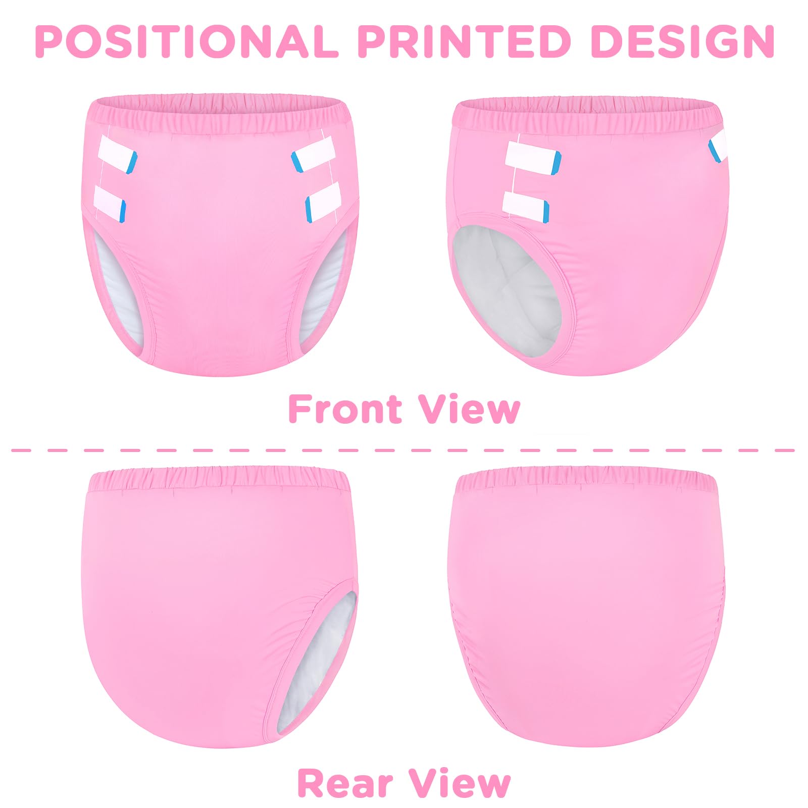 Littleforbig Soft Silky Underwear Comfortable Washable Reusable Primary Comfort Cloth Adult Training Pants - Image 5