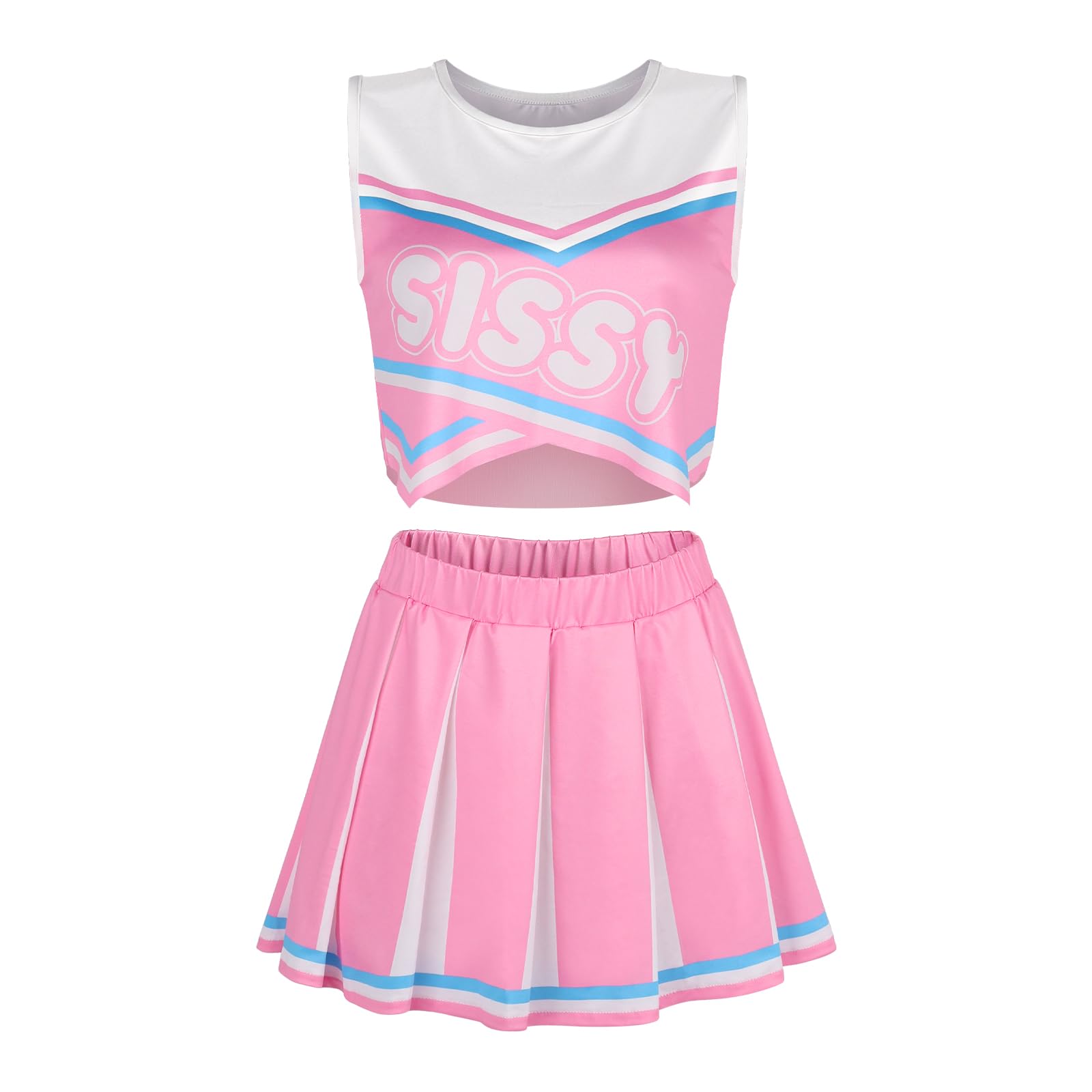 Littleforbig Unisex Sleeveless Loungewear Babydoll Cheer Sissy Croptop Bralette Set - Image 4