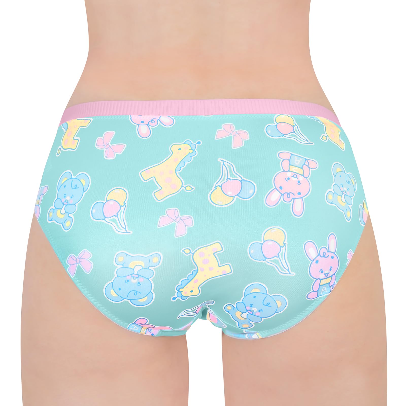 Littleforbig Women's Ladies Silky Underwear Full Print Hipster Briefs Babydoll Baby Parade 'Oopsie' Potty Panties - Image 3